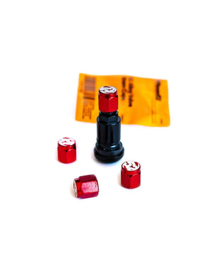 fifteen52 52-VALVE-PACK-RED Valve Stem Cap Set - Red - 4 Pieces