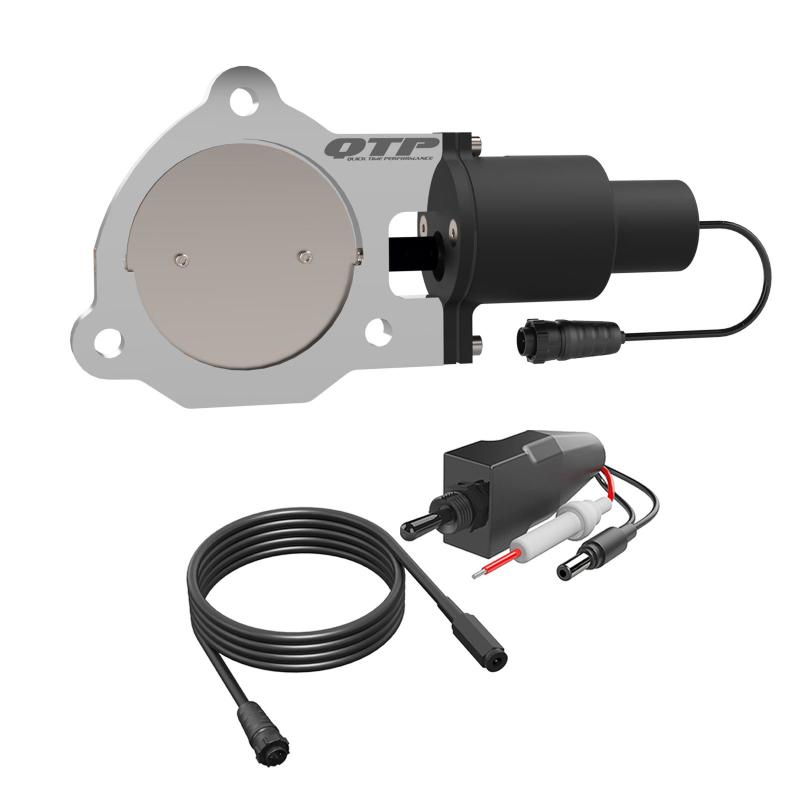 QTP QTEC35 3.5in Bolt-On QTEC Electric Cutout Valve - Single