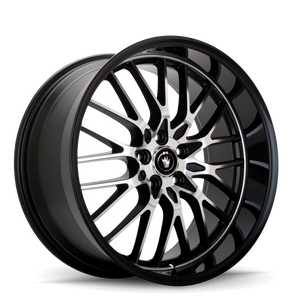 Konig LA77D04405 Lace 17x7 8x100/114.3 ET40 Black/Machine Spoke