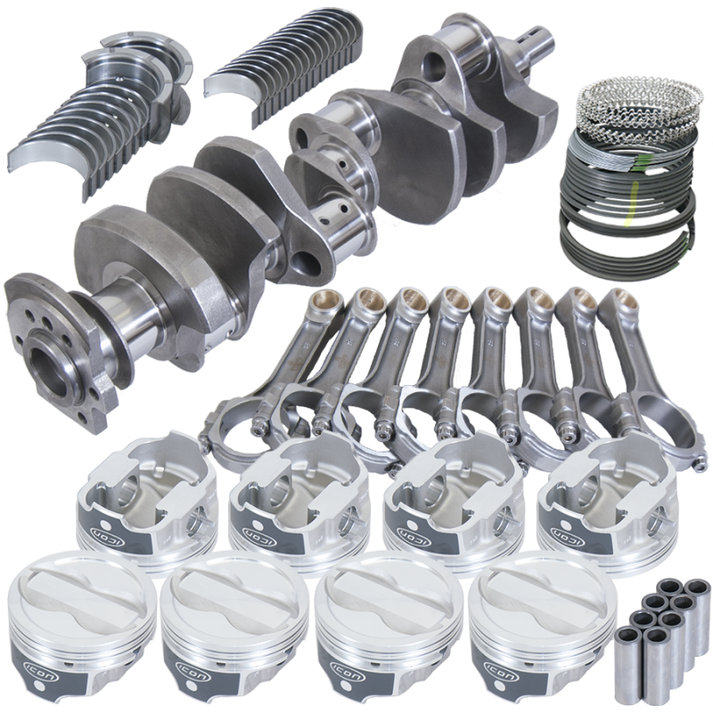 Eagle 13323L030 fits Chevy LT1350 1Pc 3.750in Crank 6.000in I-Beam Rods -18cc 4.030in Pistons Rotating Assembly