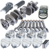Eagle 13323000 fits Chevy 350 3.750in Crank 6.000in I-Beam Rods -18cc 4.000in Pistons Rotating Assembly