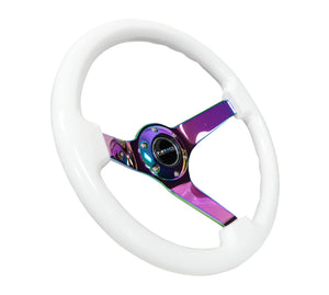 NRG RST-036BK-BKW RST-036BK-BKW Reinforced Steering Wheel Dark Wood Grain - 3in