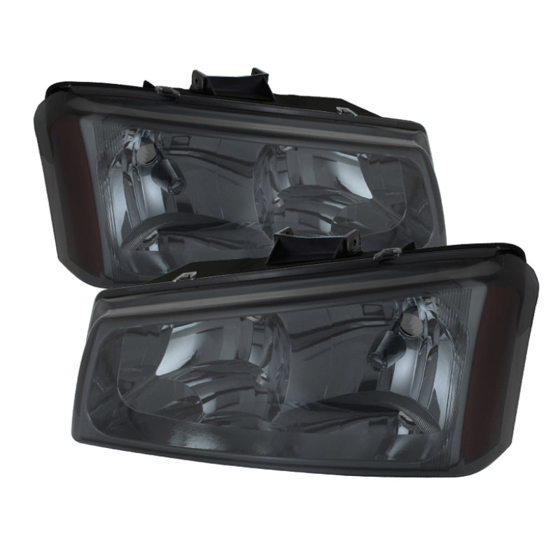 5072269 Xtune fits Chevy 03-06 Silverado 1500/2500/3500 Crystal Headlights Smo