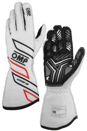 OMP IB0-0778-A01-020-L ONE-S GLOVES my2025 FIA 8856-2018 WHITE SZ L