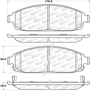Stoptech 309.108 Sport Brake Pads w/Shims and Hardware - Rear
