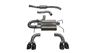 CORSA Performance 14862BLK Corsa 2008-2014 fits Subaru Impreza Hatchback STI 2.5L Turbo Manual Black Sport Cat-Back Exhaust