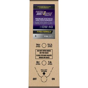 Royal Purple 60040 Royal Purple Premium Synthetic High Performance Euro Formula 0W-40 Motor Oil - 6 Gallon Bag-In-Box