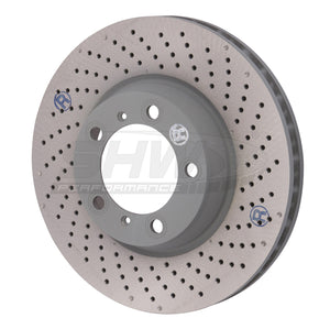 SHW Performance PFR31022 SHW 2012 fits Porsche 911 Carrera 4GTS 3.8L w/o Ceramics Right Frt Drill-Dimp MB Brake Rotor(99635141004)