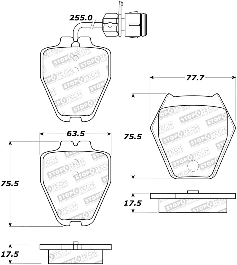 Stoptech 308.08391 Street Brake Pads