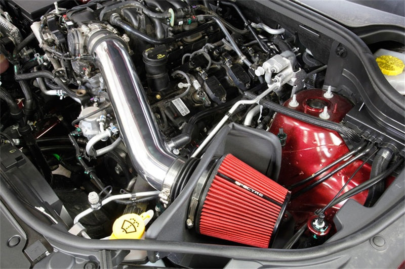 Spectre 9071 16-18 fits Jeep Grand Cherokee V6-3.6L F/I Air Intake Kit - Polished w/Red Filter