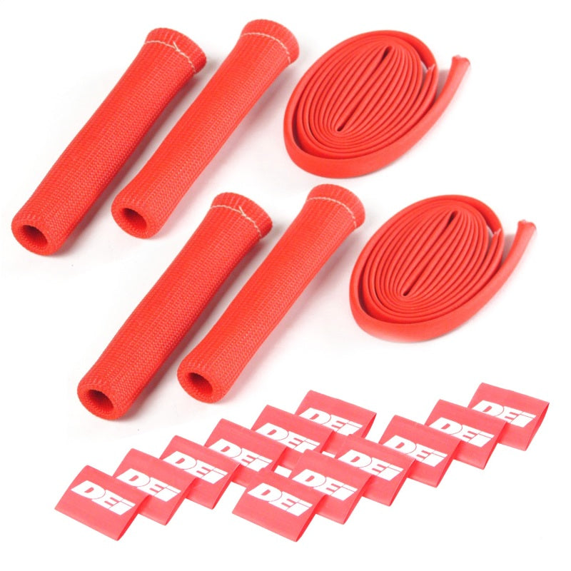 DEI  10586 Protect-A-Boot and Wire 4 Cylinder Kit - Red