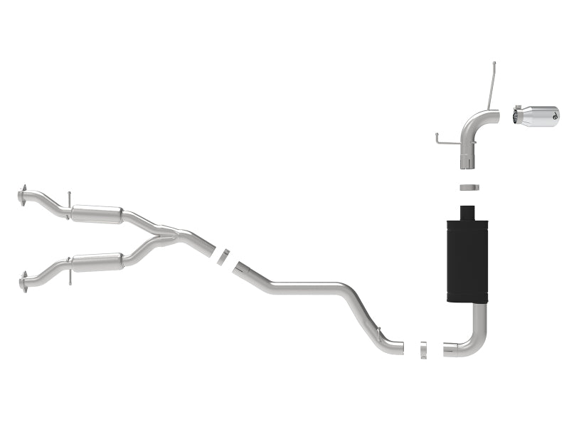 AFE 49-38078-P Bore HD 3in 304 SS Cat-Back Exhaust w/ Polished Tips 14-19 fits