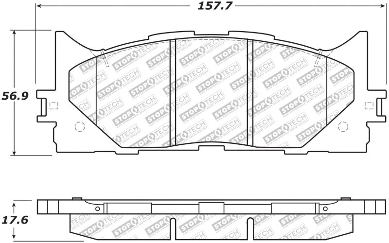 Stoptech 305.1293 Street Select Brake Pads - Front