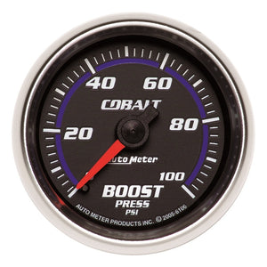 AutoMeter 6106 Autometer Cobalt 52mm 0-100psi Mechanical Boost Gauge