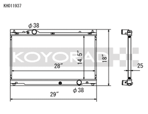 Koyo KH011937 06-13 fits Lexus IS250/IS350 2.5L/3.5L (6MT/AT) Radiator