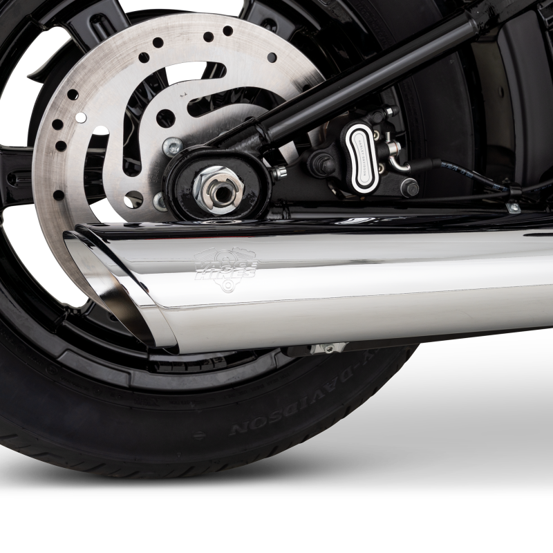 Vance and Hines 16750 Vance & Hines 2025+ HD Softail Twin Slash 4in Round Chrome Slip-On Exhaust
