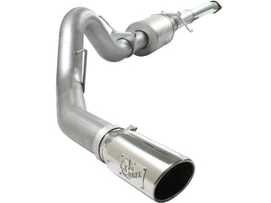 AFE 49-03041-P Exhaust 4in Aluminized Cat-Back w/ 304 SS Polished Tip 11-13 fit