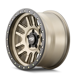 Dirty Life 9309-7983MGD12 9309 fits Canyon Pro 17x9/6x139.7 BP/-12mm Offset/106mm Hub Satin Gold Wheel - Beadlock