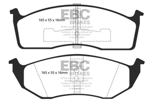 EBC UD591 93-94 fits Chrysler Concorde 3.3 Ultimax2 Front Brake Pads
