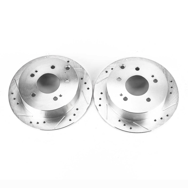 PowerStop fits Mitsubishi 06-12 Eclipse Rear Evolution Drilled & Slotted Rotors