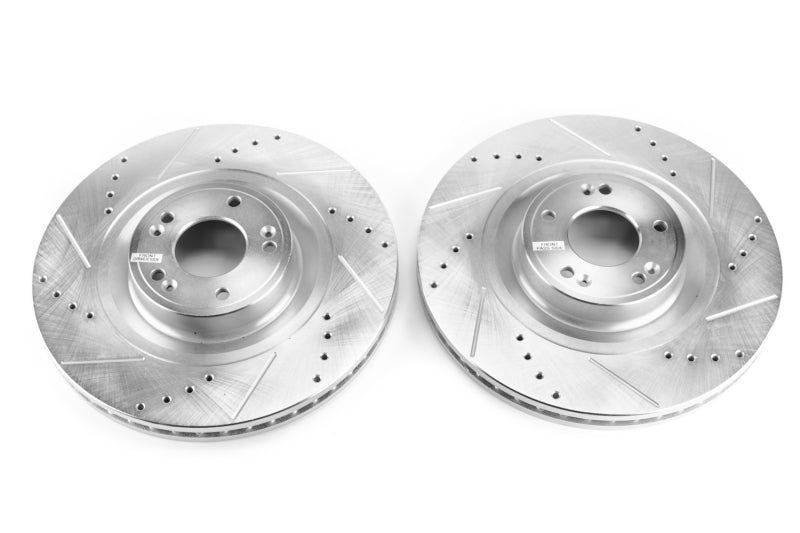 PowerStop fits Hyundai 12-16 Equus Front Evolution Drilled & Slotted Rotors -