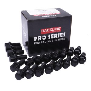 Raceline L791860BK 16x1.5 21mm Conical Seat Black Lug Bolts (Set of 20)