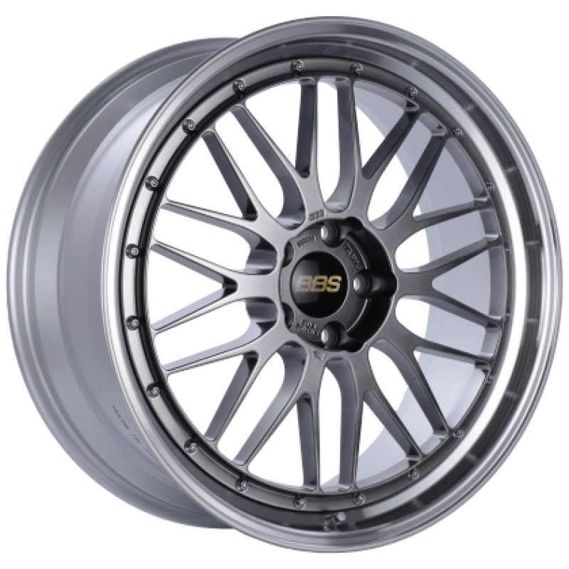 BBS LM114HDBPK LM 18x8.5 5x114.3 ET38 Diamond Black Center Diamond Cut Lip Wheel - 82mm PFS Required