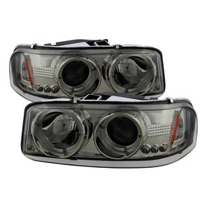 Spyder 5009371 fits GMC 99-06 Sierra 1500/2500/3500 Projector Headlights LED Ha