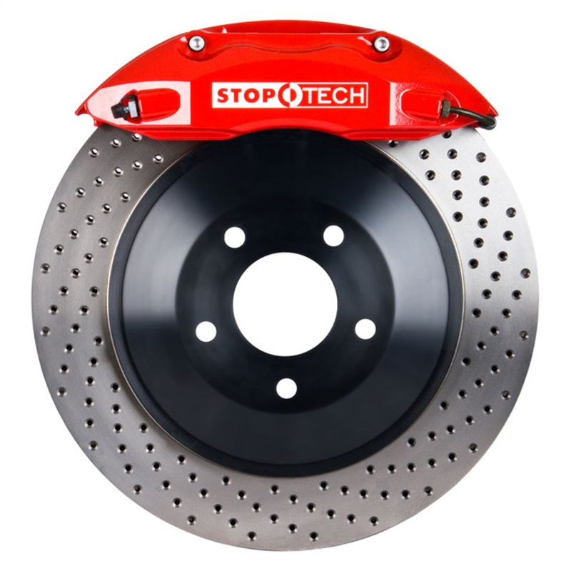 StopTech 82.241.0041.72 fits Dodge 11-15 Challenger ST-40 Calipers 350x28mm Drilled Rotors Rear Touring Big Brake Kit