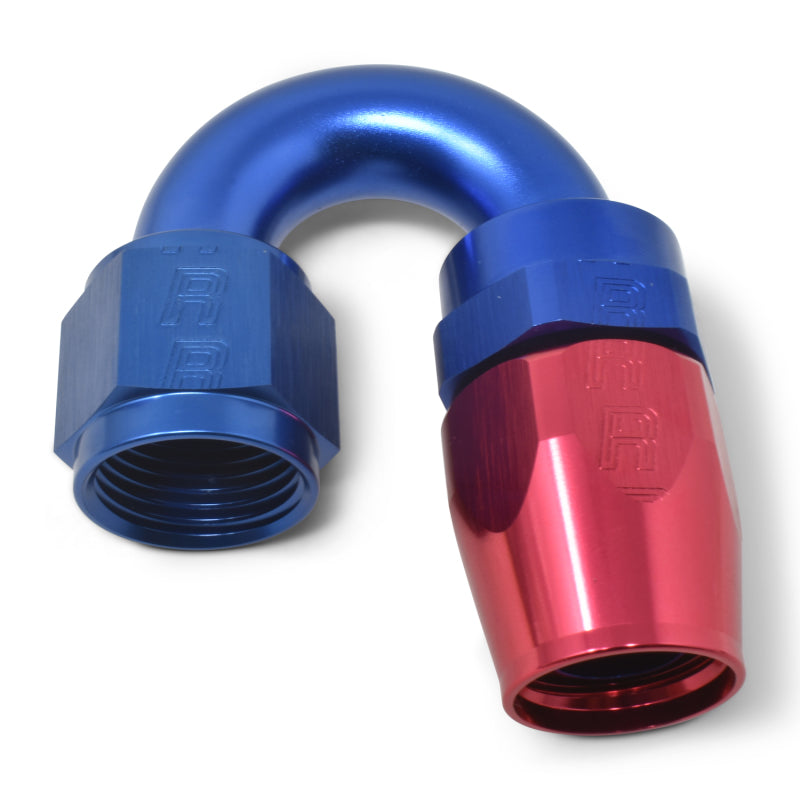 Russell 613520 Performance -10 AN Red/Blue 180 Degree Full Flow Swivel Hose End (With 15/16in Radius)