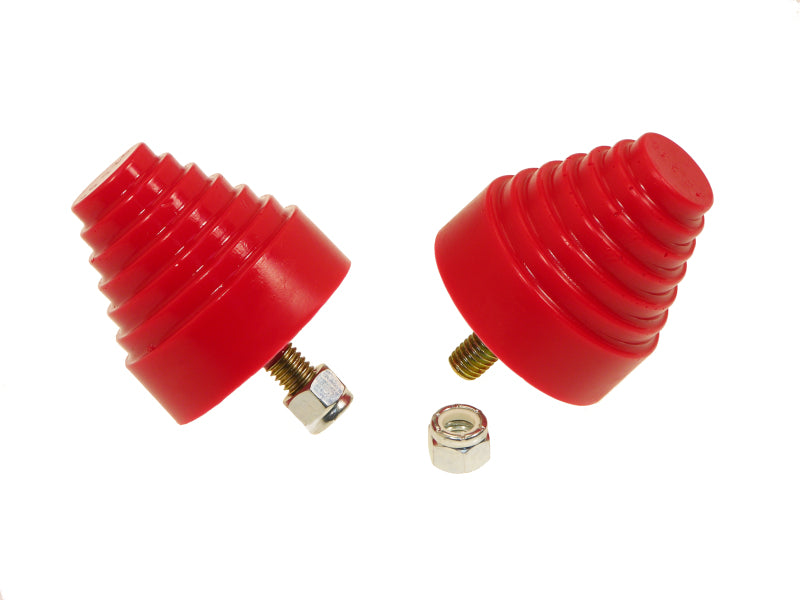 Prothane 19-1318 Universal Bump Stop 2-1/4X2-1/4 Cone w/Stp - Red