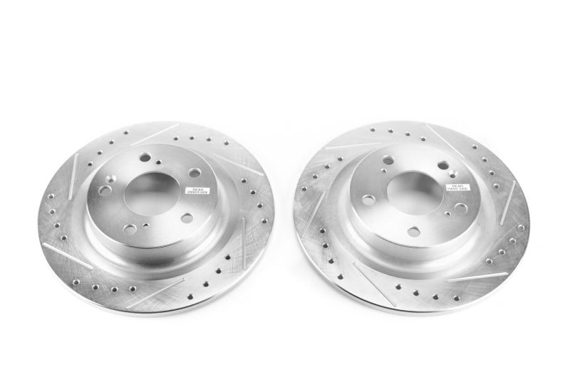PowerStop fits Honda 17-18 Civic Rear Evolution Drilled & Slotted Rotors - Pair
