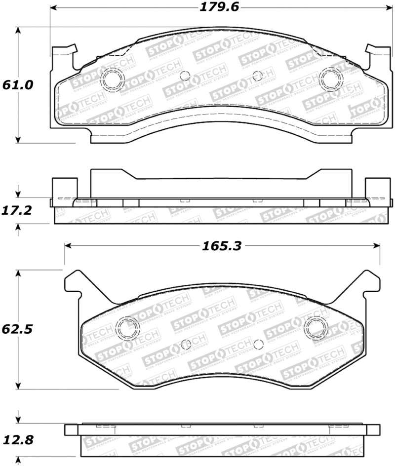 Stoptech 308.0123 Street Brake Pads