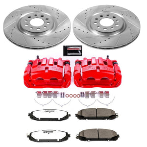 Power Stop KC6540-36 14-16 fits Jeep Cherokee Front Z36 Truck & Tow Kit w/Cals