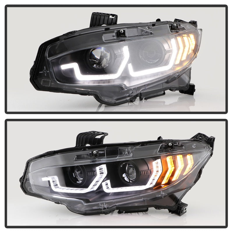 Spyder 5087867 fits Honda Civic 16- 2DR/4DR/Hatchback Projector Headlights - Bl