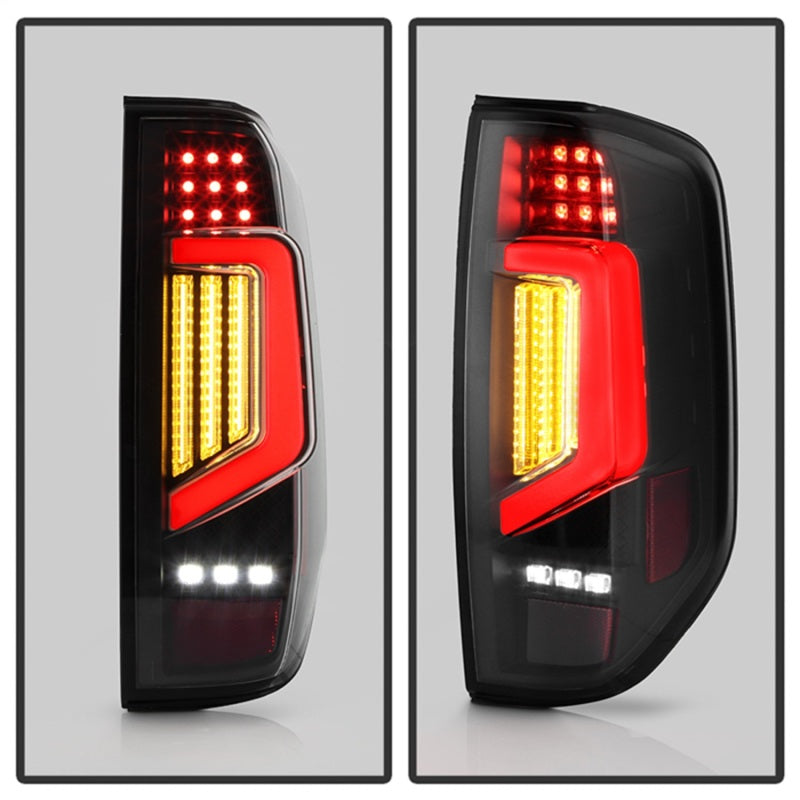 SPYDER 5089137 05-21 fits Nissan Frontier Clear Light Bar LED Tail Lights - Blk (ALT-YD-NF05AP-GR-LED-BK)