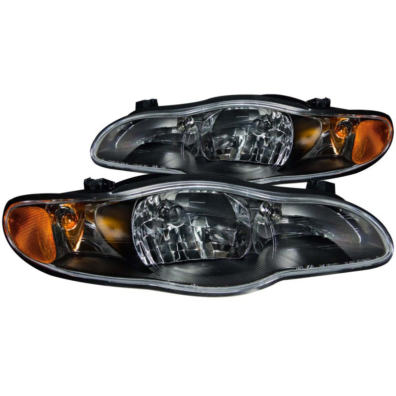 ANZO 121165 2005 fits Chevrolet 00-20 Monte Carlo Crystal Headlights Black