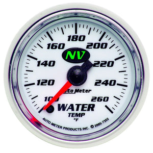 AutoMeter 7355 Autometer NV 2-1/16in 100-260 Deg F Stepper Motor Water Temp Gauge
