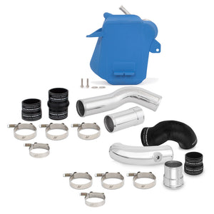 Mishimoto MMINT-F2D-11KBLP 11-16 fits Ford 6.7L Powerstroke Air-To-Water Intercooler Kit - Wrinkle Blue w/ Polished Pipes