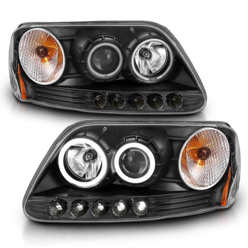 ANZO 111097 1903 fits Ford 97-20 F-150 Projector Headlights w/ Halo Black (CCFL)