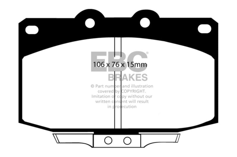 EBC DP2763 fits Mazda 86-89 RX7 2.4 (1.3 Rotary)(Vented Rear Rotors) Greenstuff Front Brake Pads