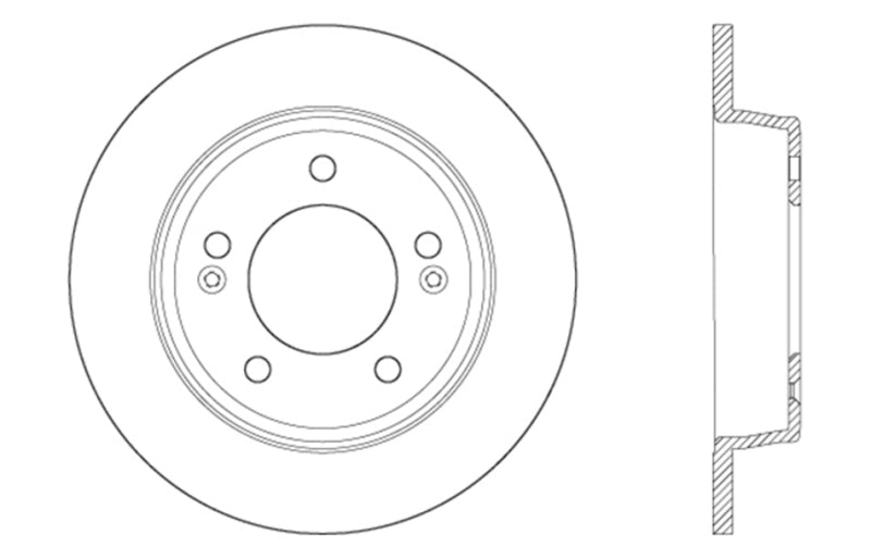 Stoptech 128.51043R 15-17 Hyundai Elantra Drilled Left Rear Rotor
