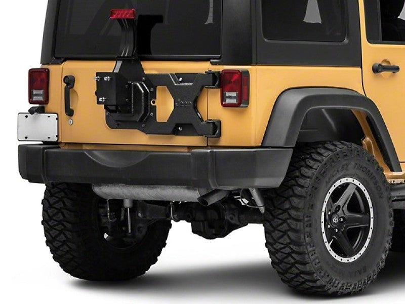 Officially Licensed fits Jeep 07-18 oljJ157736 fits Jeep 07-18 Wrangler JK HD Tire Carrier w/ Mount and fits Jeep 07-18 Logo