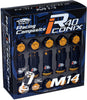 Project Kics WRIA14KU 14x1.50 R40 Iconix Lock & Lug Nuts - Blk w/Blue Cap (16+4 Locks)