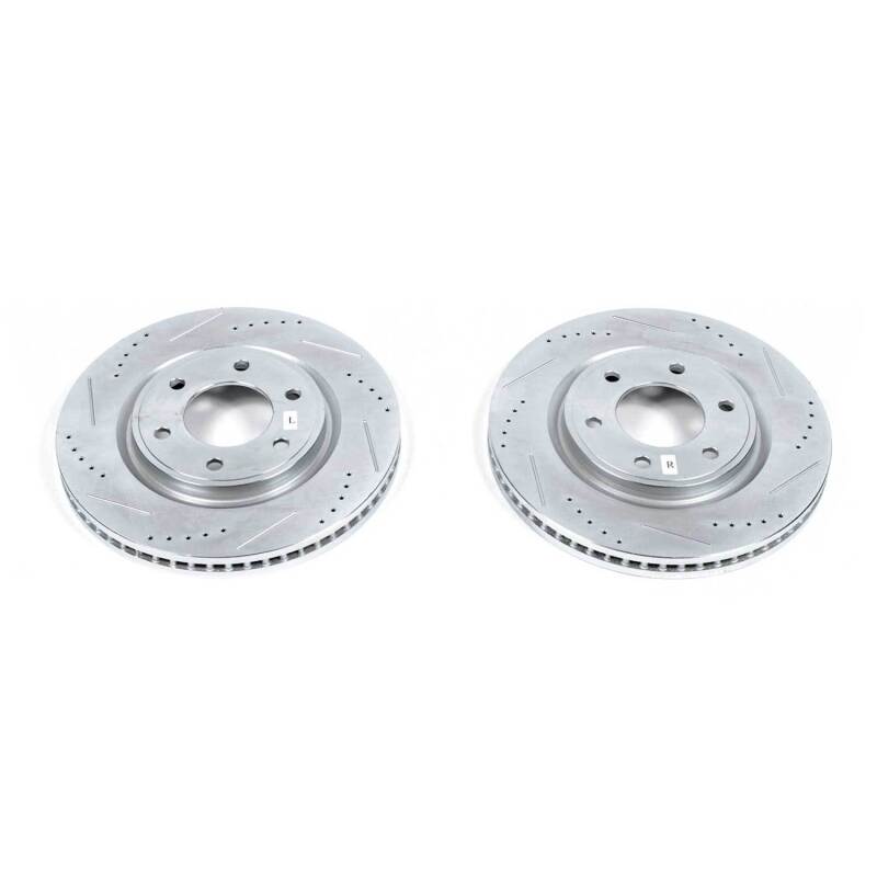 PowerStop fits Infiniti 11-13 QX56 Front Evolution Drilled & Slotted Rotors -