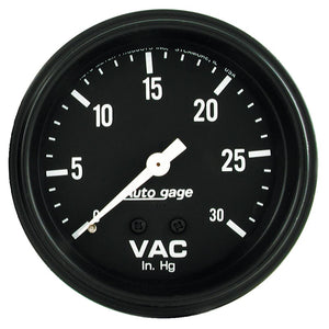 AutoMeter 2317 Autometer AutoGage 2-5/8in. / 0-30 IN HG / Mechanical Full Sweep Vacuum Gauge