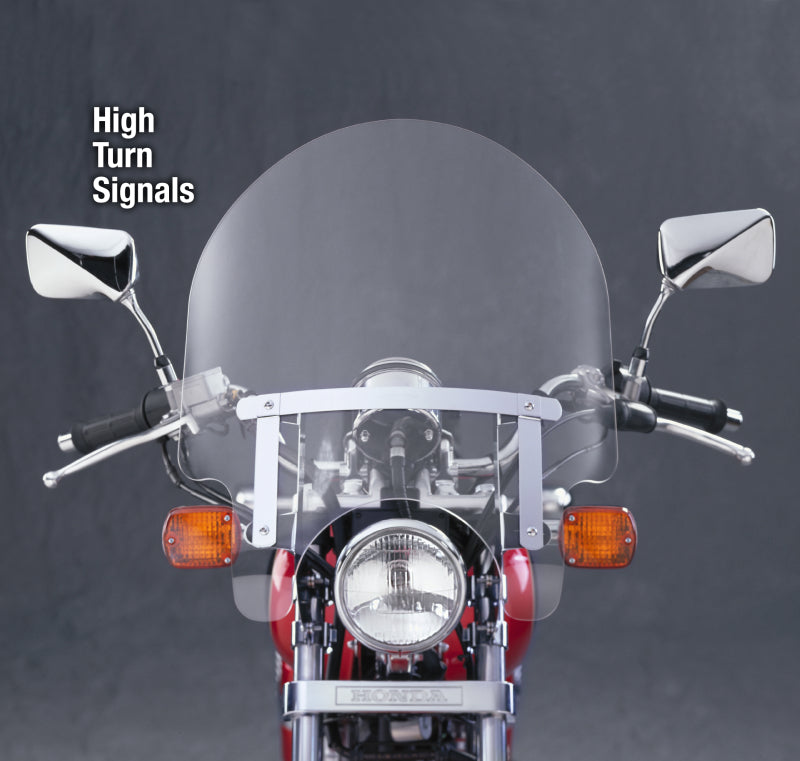 National Cycle NC125A Harley XL/FXR/D/17-25 Hon/07-24 Kaw Dakota 3 w/Low Turn Signals Windshield-Clr