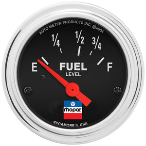 AutoMeter 880785 Autometer fits Mopar Classic 52.4mm 73 E / 8-12 F Electric Fuel Level Gauge
