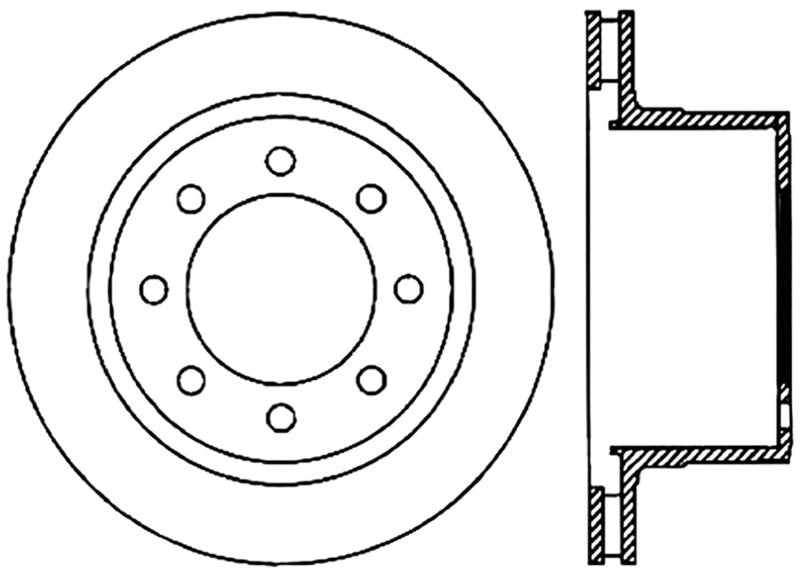 Stoptech 126.67062CSR Power Slot 06-08 Dodge Ram 1500 / 03-08 Ram 2500/3500 All Rear Right Slotted CRYO Rotor