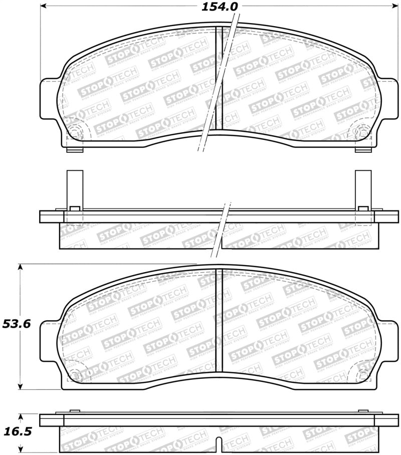 Stoptech 308.0833 Street Brake Pads
